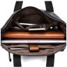 Кожаная сумка - чехол для ноутбука черного цвета VINTAGE STYLE (14799) - 6