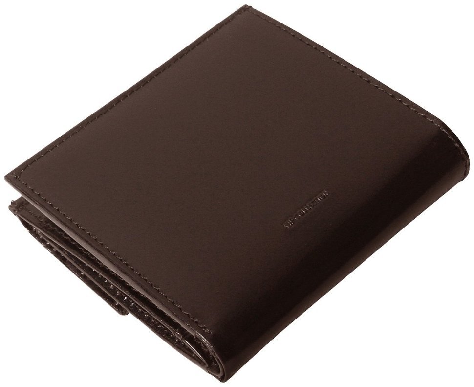 Женский кожаный кошелек на кнопке London коричневого цвета Vip Collection 102510 modnotak фото №6
