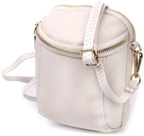 Женская сумка из мягкой натуральной кожи Vintage 22339 Белая