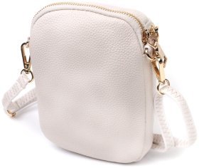 Женская сумка из мягкой натуральной кожи Vintage 22339 Белая