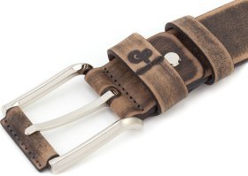 Бежевый ремень из винтажной кожи Grande Pelle (43220)