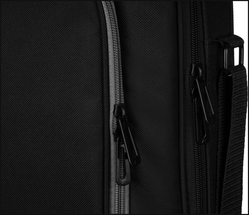 Большая текстильная сумка для ноутбука до 17" 2Е Vector черного цвета через плечо 103510 modnotak фото №7