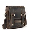 Чоловіча сумка-месенджер з вінтажній коричневої шкіри Tiding Bag (15778) - 1