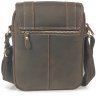 Мужская сумка-мессенджер из винтажной коричневой кожи Tiding Bag (15778) - 8