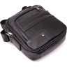 Черная сумка-барсетка из натуральной кожи в компактном размере Vintage (20426) - 3