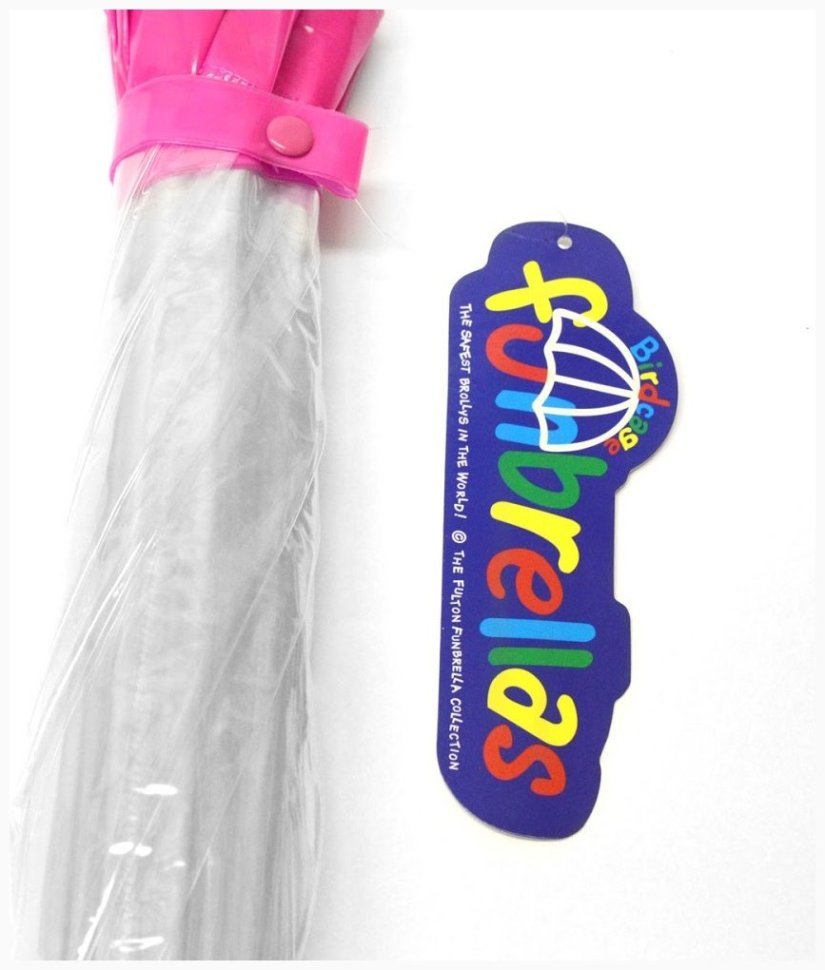 Детский зонт-трость Fulton Funbrella-2 C603 Pink (Прозрачный с розовым акцентом, механика) 93810 фото №9 Детский зонт-трость Fulton Funbrella-2 C603 Pink (Прозрачный с розовым акцентом, механика) 93810 modnotak фото №9
