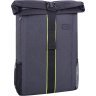 Чорно-сірий текстильний рюкзак для ноутбука до 15 дюймів Bagland Roll 53910 - 1