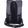 Чорно-сірий текстильний рюкзак для ноутбука до 15 дюймів Bagland Roll 53910 - 5