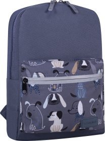 Темно-сірий рюкзак на одне відділення із текстилю з принтом Bagland (54010)