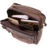 Мужская коричневая сумка-барсетка на два отделения из натуральной кожи Vintage (20441) - 3
