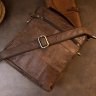 Мужская коричневая сумка-барсетка на два отделения из натуральной кожи Vintage (20441) - 8