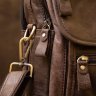 Чоловіча коричнева сумка-барсетка на два відділення з натуральної шкіри Vintage (20441) - 9