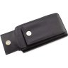 Чорний гаманець-клатч з натуральної шкіри з відділенням для телефону KARYA (1154-45) - 8