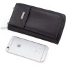 Чорний гаманець-клатч з натуральної шкіри з відділенням для телефону KARYA (1154-45) - 2