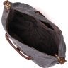 Стильная дорожная сумка из текстиля в сером цвете Vintage (20114) - 7