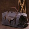 Стильна дорожня сумка з текстилю в сірому кольорі Vintage (20114) - 10