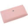 Розовый женский кошелек горизонтального типа под много купюр и карт ST Leather (19088) - 3