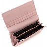 Рожевий жіночий гаманець горизонтального типу під багато купюр і карт ST Leather (19088) - 2