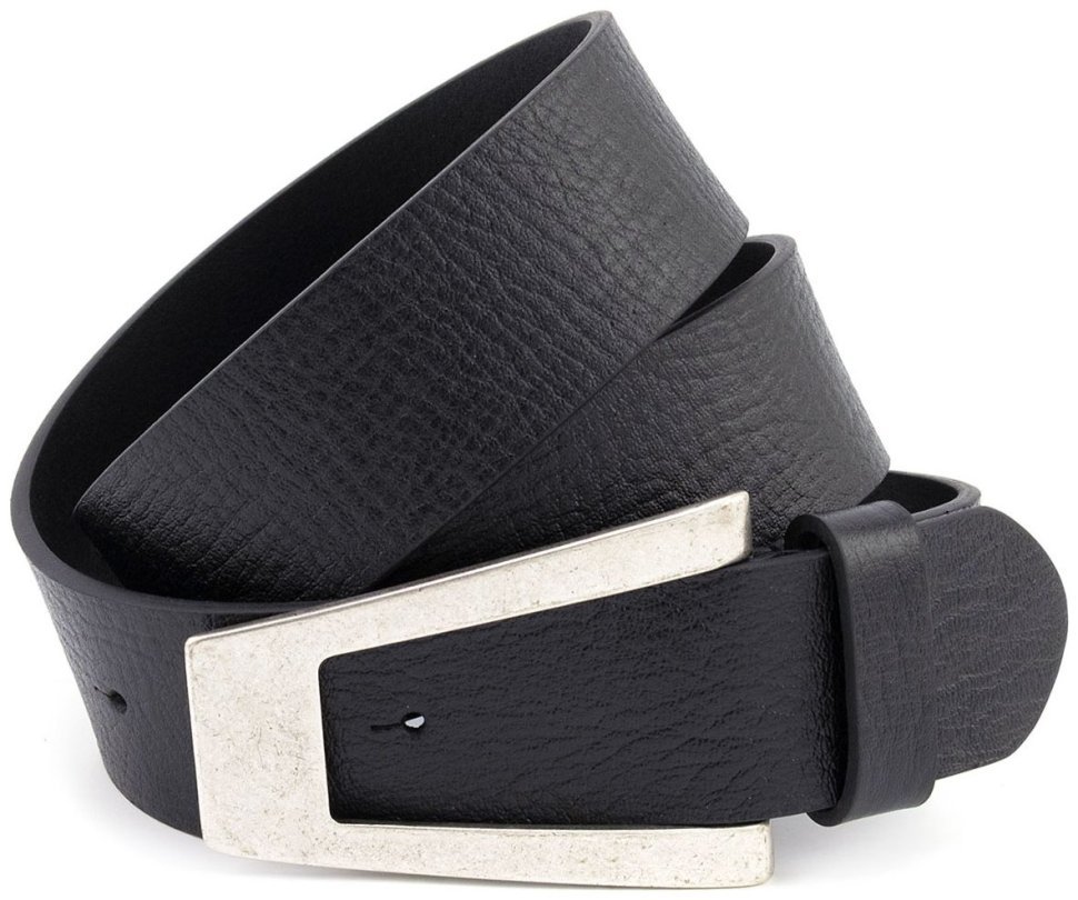 Широкий кожаный ремень с дизайнерской большой пряжкой Gherardini 45054 (Италия) modnotak фото №1