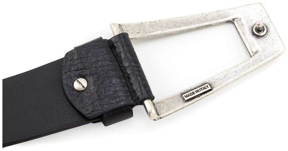 Широкий кожаный ремень с дизайнерской большой пряжкой Gherardini 45054 (Италия) modnotak фото №6