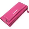 Яскраво-рожевий місткий гаманець з натуральної шкіри KARYA (2421096) - 1
