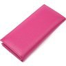 Ярко-розовый женский вместительный кошелек из натуральной кожи KARYA (2421096) - 2