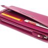 Яскраво-рожевий місткий гаманець з натуральної шкіри KARYA (2421096) - 4