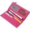 Яскраво-рожевий місткий гаманець з натуральної шкіри KARYA (2421096) - 5