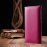Яскраво-рожевий місткий гаманець з натуральної шкіри KARYA (2421096) - 9