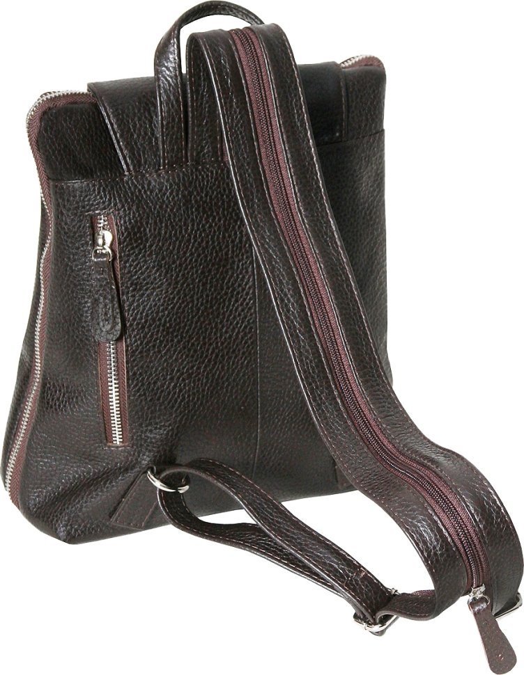 Коричневий жіночий рюкзак з натуральної шкіри Vip Collection (21105)