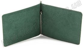 Зажим для купюр зеленого цвета без застежки ST Leather (17812) - 2