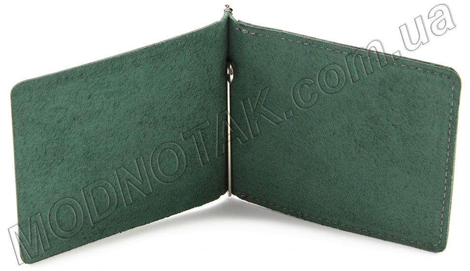Затиск для купюр зеленого кольору без застібки ST Leather (17812)