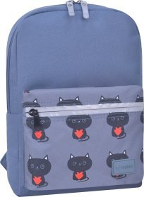 Сірий текстильний рюкзак з принтом на блискавці Bagland (55410)