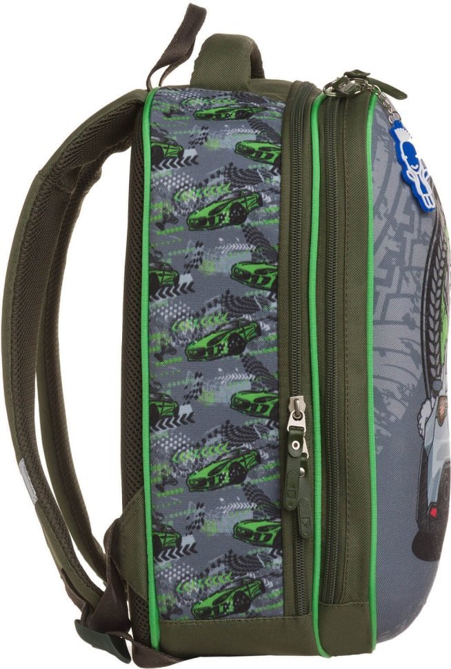 Текстильний рюкзак у кольорі хакі для хлопчиків на два відділення Bagland (55710)