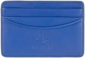 Кожаный картхолдер в ярком синем цвете Visconti (45810)