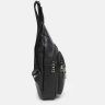 Мужской кожаный повседневный рюкзак-слинг черного цвета Keizer (56210) - 5