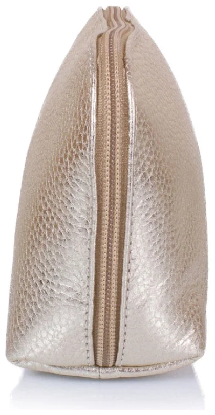 Яркая женская косметичка из фактурной кожи Desisan 106710 золотого цвета modnotak фото №2