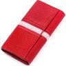 Червоний гаманець з натуральної шкіри морського ската на магніті STINGRAY LEATHER (024-18028) - 2
