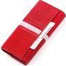 Червоний гаманець з натуральної шкіри морського ската на магніті STINGRAY LEATHER (024-18028) - 6