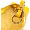Яркая женская ключница желтого цвета из фактурной кожи на змейке Shvigel (2416540) - 5