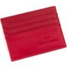 Тонка жіноча кредитниця із натуральної шкіри червоного кольору ST Leather 1767210 - 5