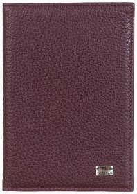 Обложка для паспорта из натуральной кожи флотар Desisan 107310 бордового цвета