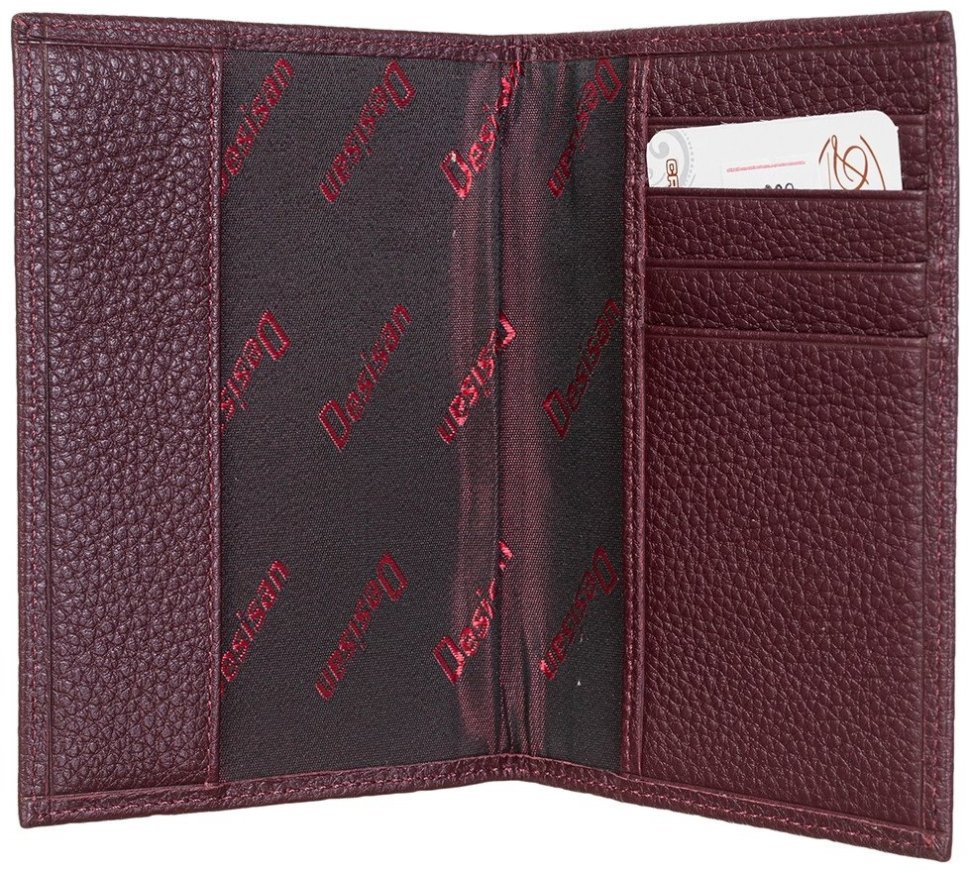 Обложка для паспорта из натуральной кожи флотар Desisan 107310 бордового цвета фото №3 Обложка для паспорта из натуральной кожи флотар Desisan 107310 бордового цвета modnotak фото №3