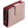 Кожаный женский кошелек темно-розового цвета с разворотом под документы ST Leather 1767310 - 5