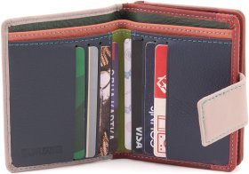 Кожаный женский кошелек темно-розового цвета с разворотом под документы ST Leather 1767310