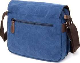 Чоловіча сумка-месенджер з щільного текстилю синього забарвлення Vintage (20606)