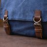 Мужская сумка-мессенджер из плотного текстиля синего окраса Vintage (20606) - 7