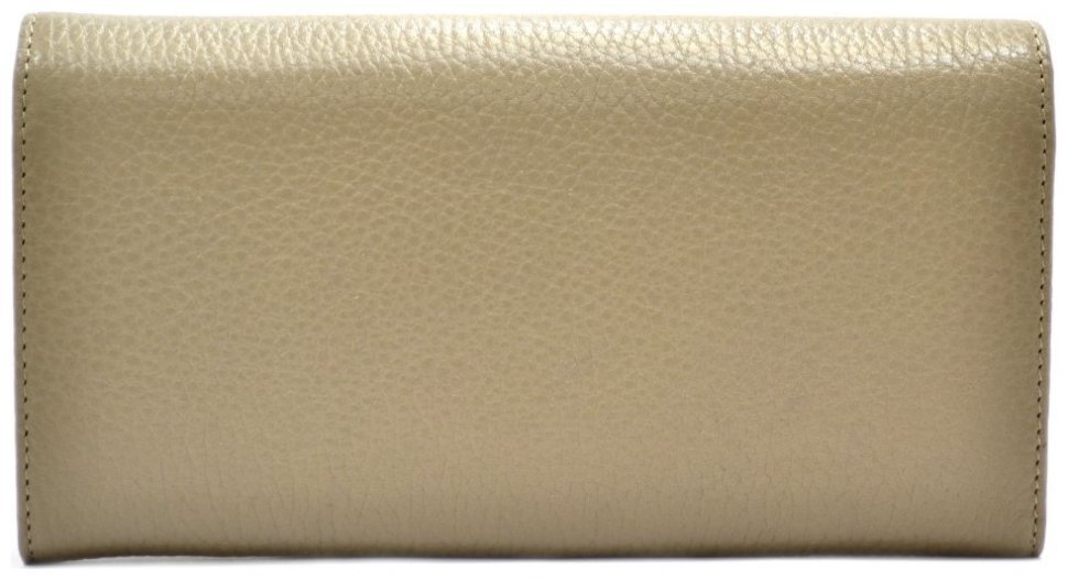 Женский кожаный кошелек на кнопке бежевого цвета Desisan 107610 modnotak фото №2