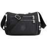 Жіноча сумка через плече із текстильного матеріалу в чорному кольорі Confident 77610 - 1