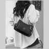 Женская сумка через плечо из текстильного материала в черном цвете Confident 77610 - 4